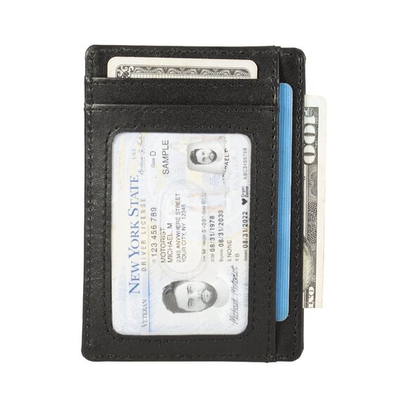 Leather Credit Card Holder for Men - Picture 1 of 15